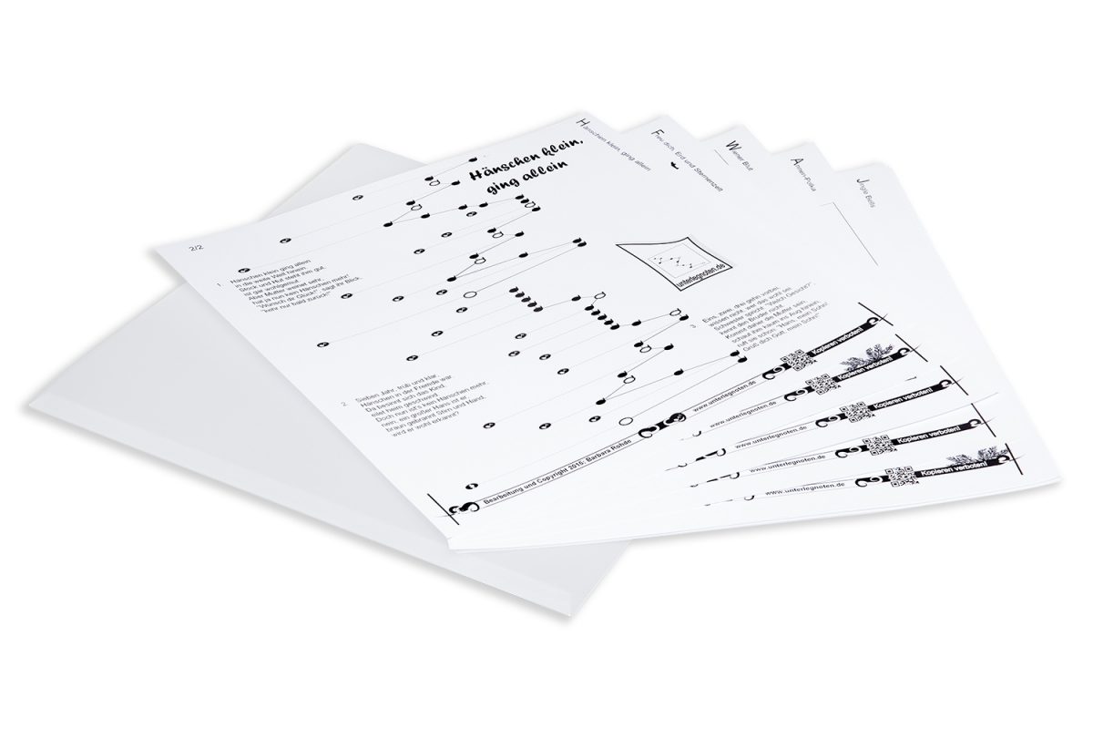 fertige Notenmappen für 25 Saiten
