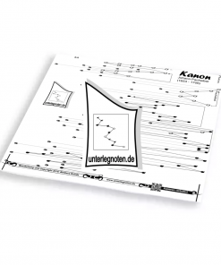 Kanon Unterlegnote für Tischharfe, Veeh-Harfe, Harmonieharfe und Zauberharfe