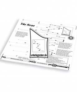 The Rose Unterlegnote für Tischharfe, Veeh-Harfe, Harmonieharfe und Zauberharfe