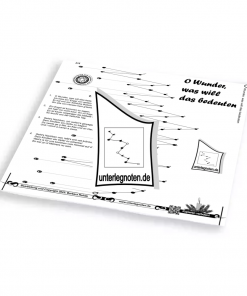 O Wunder, was soll das bedeuten Unterlegnote für Tischharfe, Veeh-Harfe, Harmonieharfe und Zauberharfe