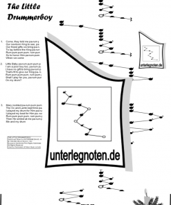 The Little Drummerboy (Der kleine Trommeljunge / Pa ram pam pam pam) - OHNE BEGLEITTÖNE Unterlegnote für Tischharfe, Veeh-Harfe, Harmonieharfe und Zauberharfe