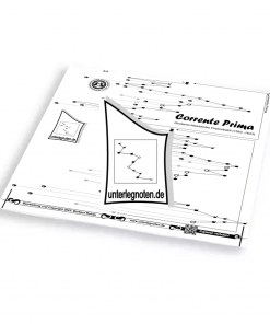 Corrente Prima, Frescobaldi Unterlegnote für Tischharfe, Veeh-Harfe, Harmonieharfe und Zauberharfe