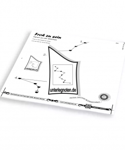 Froh zu sein bedarf es wenig, Kanon Unterlegnote für Tischharfe, Veeh-Harfe, Harmonieharfe und Zauberharfe