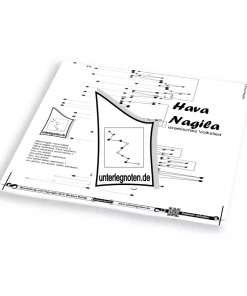 Hava Nagila, anspruchsvoll Unterlegnote für Tischharfe, Veeh-Harfe, Harmonieharfe und Zauberharfe