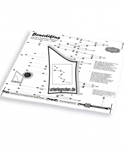 Deutsche Messe, M. Haydn, 7 Benediktus Unterlegnote für Tischharfe, Veeh-Harfe, Harmonieharfe und Zauberharfe
