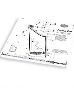 Deutsche Messe, M. Haydn, 8 Agnus Dei Unterlegnote für Tischharfe, Veeh-Harfe, Harmonieharfe und Zauberharfe