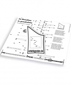 La Biondina in Gondoleta Unterlegnote für Tischharfe, Veeh-Harfe, Harmonieharfe und Zauberharfe