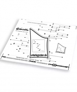Gavotte, J. P. Lully Unterlegnote für Tischharfe, Veeh-Harfe, Harmonieharfe und Zauberharfe