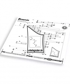 Bourrée aus der Suite a-moll, Baron Unterlegnote für Tischharfe, Veeh-Harfe, Harmonieharfe und Zauberharfe