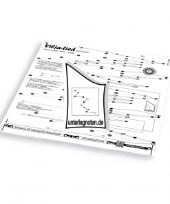 Vilja-Lied, Lehàr, nur Refrain Unterlegnote für Tischharfe, Veeh-Harfe, Harmonieharfe und Zauberharfe