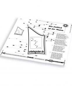 Wie lieblich ist der Maien Unterlegnote für Tischharfe, Veeh-Harfe, Harmonieharfe und Zauberharfe