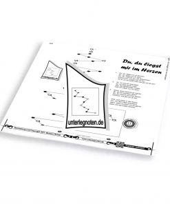 Du, du liegst mir im Herzen OHNE BEGLEITTÖNE Unterlegnote für Tischharfe, Veeh-Harfe, Harmonieharfe und Zauberharfe