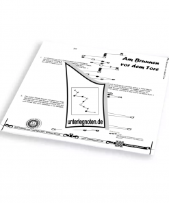 Am Brunnen vor dem Tore - OHNE BEGLEITTÖNE Unterlegnote für Tischharfe, Veeh-Harfe, Harmonieharfe und Zauberharfe