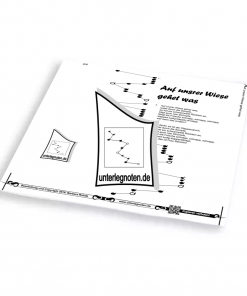 Auf unsrer Wiese gehet was - OHNE BEGLEITTÖNE Unterlegnote für Tischharfe, Veeh-Harfe, Harmonieharfe und Zauberharfe