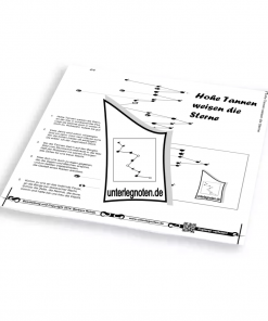 Hohe Tannen weisen die Sterne (Rübezahl) Unterlegnote für Tischharfe, Veeh-Harfe, Harmonieharfe und Zauberharfe