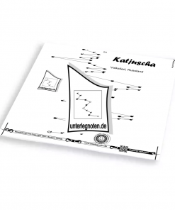 Katjuscha - OHNE BEGLEITTÖNE Unterlegnote für Tischharfe, Veeh-Harfe, Harmonieharfe und Zauberharfe