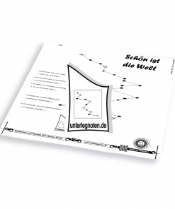 Schön ist die Welt - OHNE BEGLEITTÖNE Unterlegnote für Tischharfe, Veeh-Harfe, Harmonieharfe und Zauberharfe