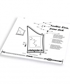 Tochter Zion, freue dich - OHNE BEGLEITTÖNE Unterlegnote für Tischharfe, Veeh-Harfe, Harmonieharfe und Zauberharfe