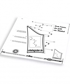 Zum Tanze, da ging ein Mädel mit güldenem Band - OHNE BEGLEITTÖNE Unterlegnote für Tischharfe, Veeh-Harfe, Harmonieharfe und Zauberharfe