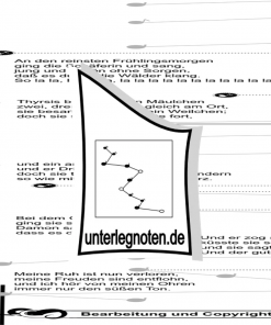 Frühlingsgruß, Schumann, anspruchsvoll Unterlegnote für Tischharfe, Veeh-Harfe, Harmonieharfe und Zauberharfe