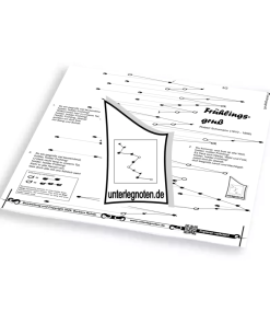 Frühlingsgruß, Schumann Unterlegnote für Tischharfe, Veeh-Harfe, Harmonieharfe und Zauberharfe