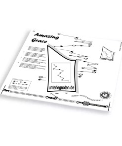 Amazing Grace ("Ein schöner Tag") - OHNE BEGLEITTÖNE Unterlegnote für Tischharfe, Veeh-Harfe, Harmonieharfe und Zauberharfe